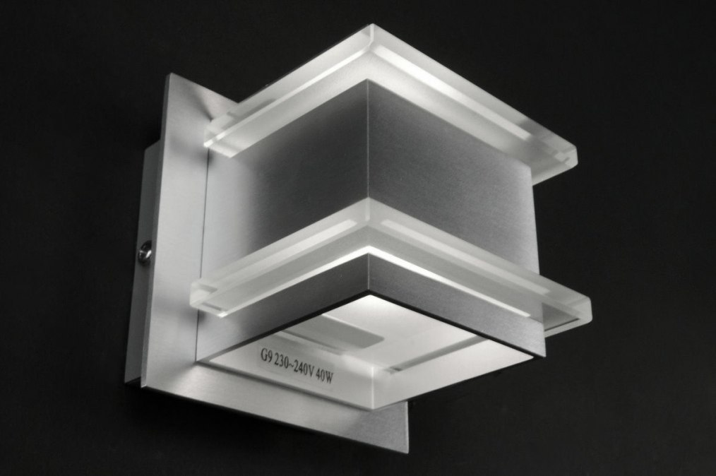 Aluminium, Wandleuchte Design, Modern, 70215: Metall