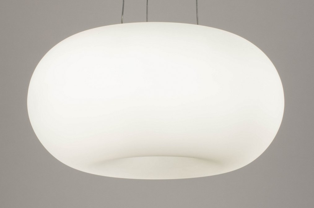 Hanglamp 70598: Glas, Opaalglas, Wit