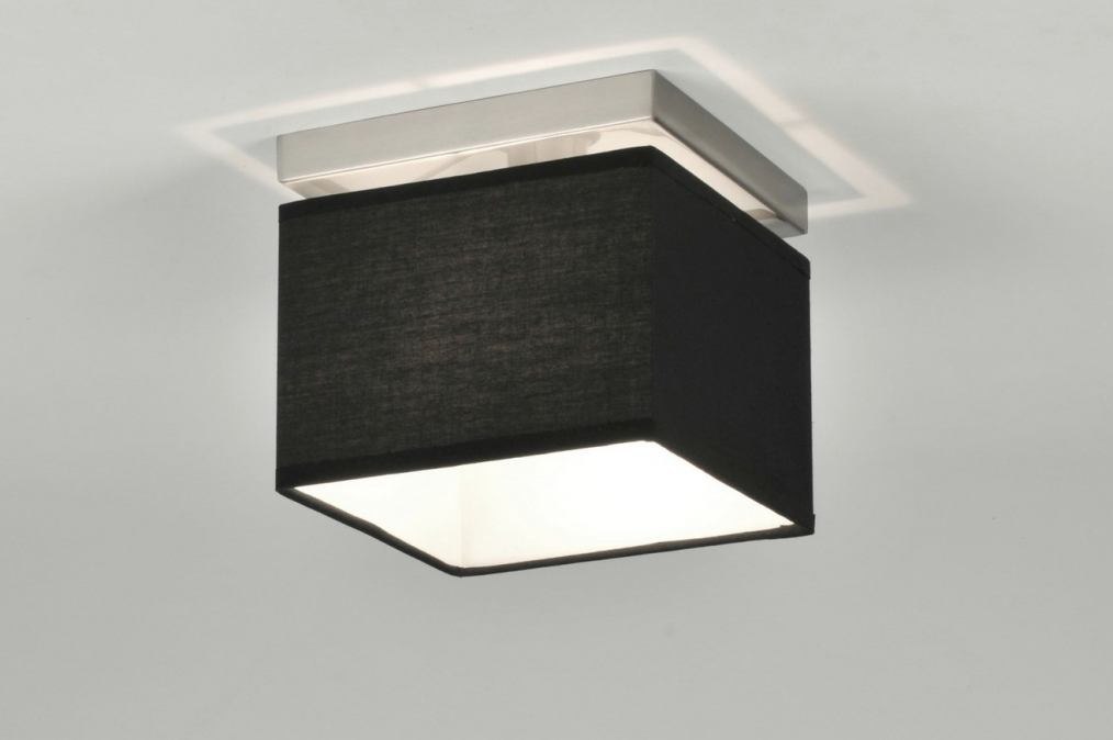 Verstikkend Verzamelen Huidige Plafondlamp 71210: Modern, Eigentijds Klassiek, Stof, Zwart