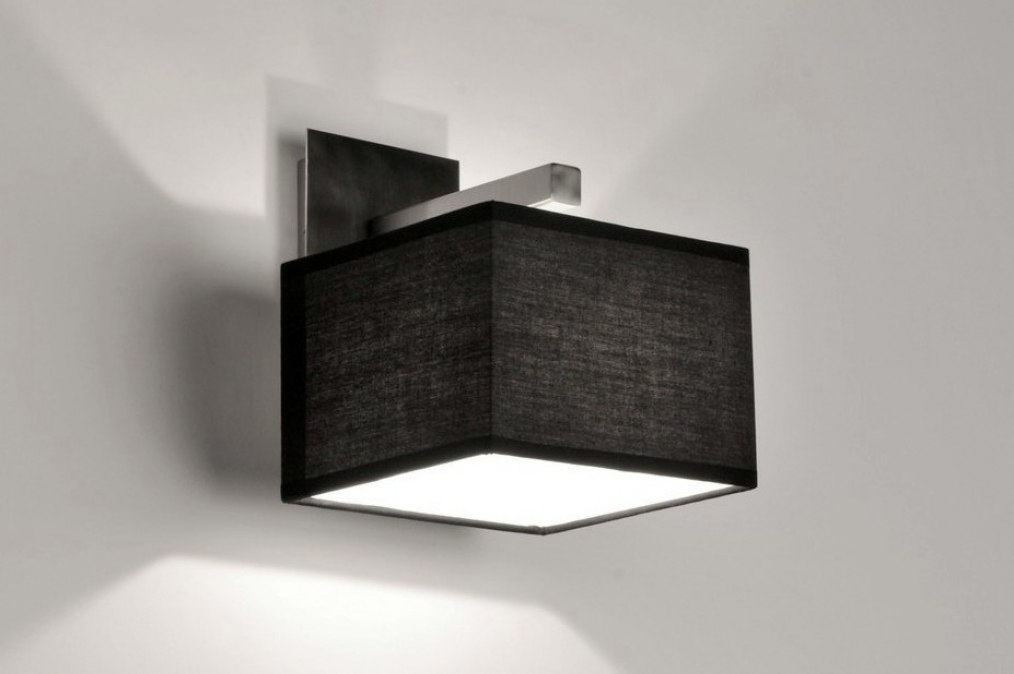 Aplique De Pared 71218 Moderno, Contemporaneo Clasico, Tela, Negro