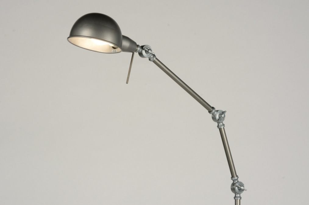 Floor lamp 71593: rustic, metal, steel gray, round #0