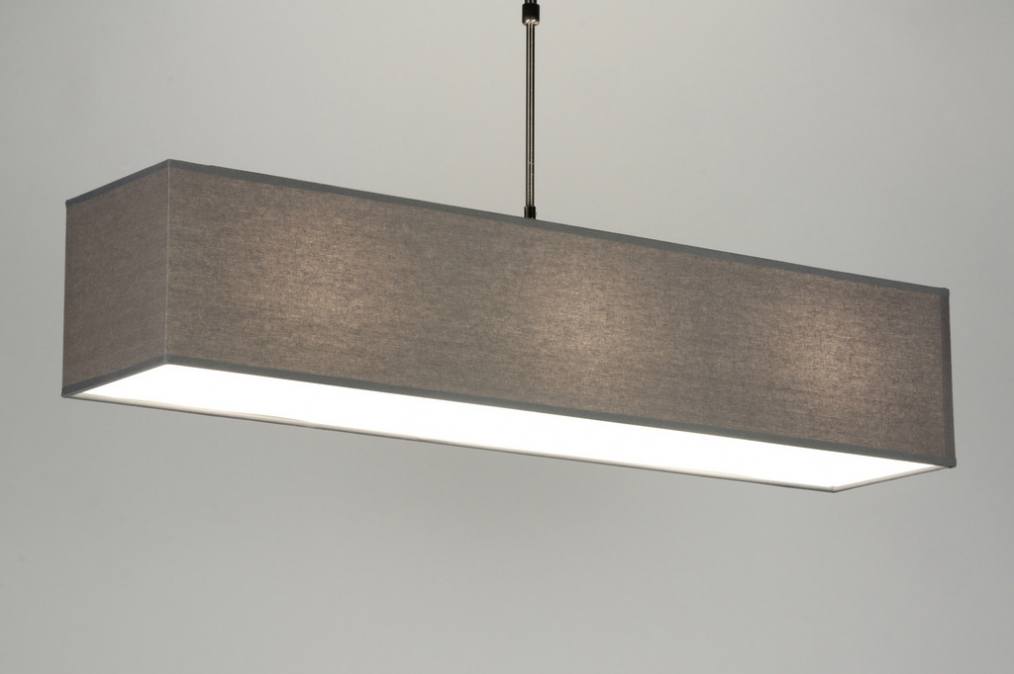 onduidelijk verlies Naar behoren Hanglamp 71824: Modern, Eigentijds Klassiek, Stof, Grijs