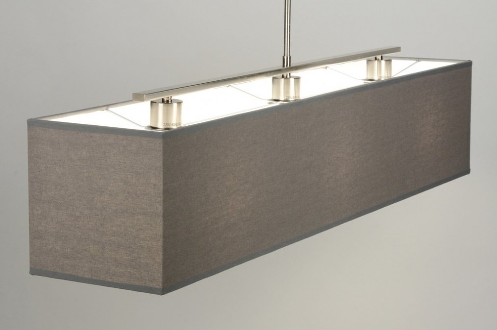 onduidelijk verlies Naar behoren Hanglamp 71824: Modern, Eigentijds Klassiek, Stof, Grijs