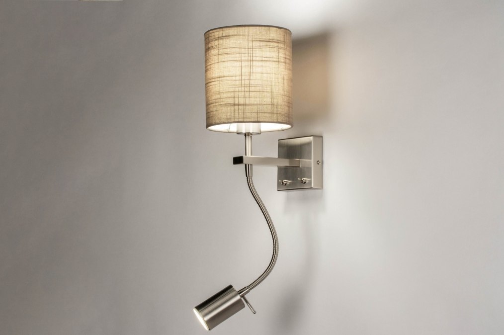 Applique Murale 72047 Moderne Classique Contemporain Etoffe Taupe