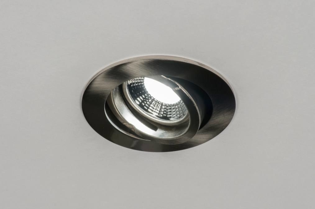 Recessed spotlight 72123: rustic, modern, contemporary classical, stainless steel #0