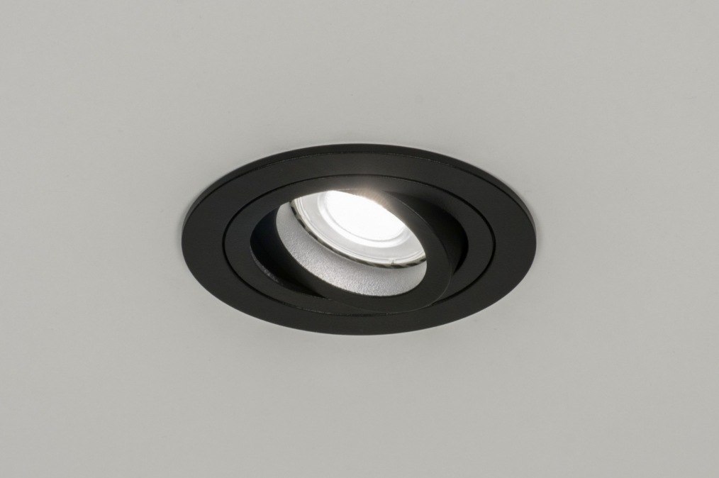 Recessed spotlight 72214: modern, aluminium, black, matt #0