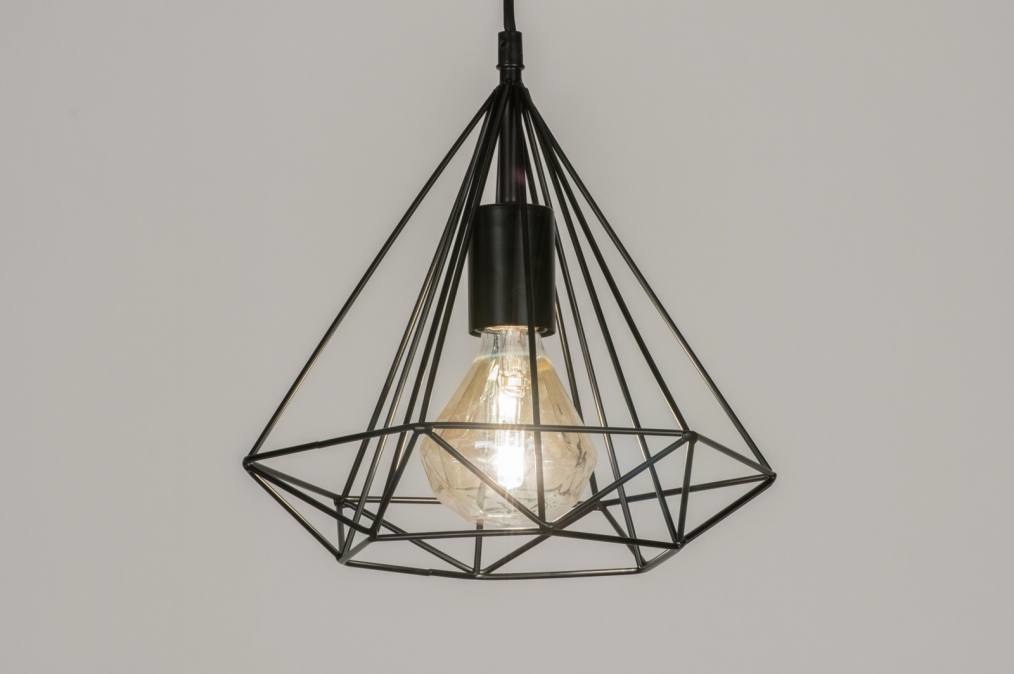 Hanglamp 72267: Modern, Metaal, Zwart