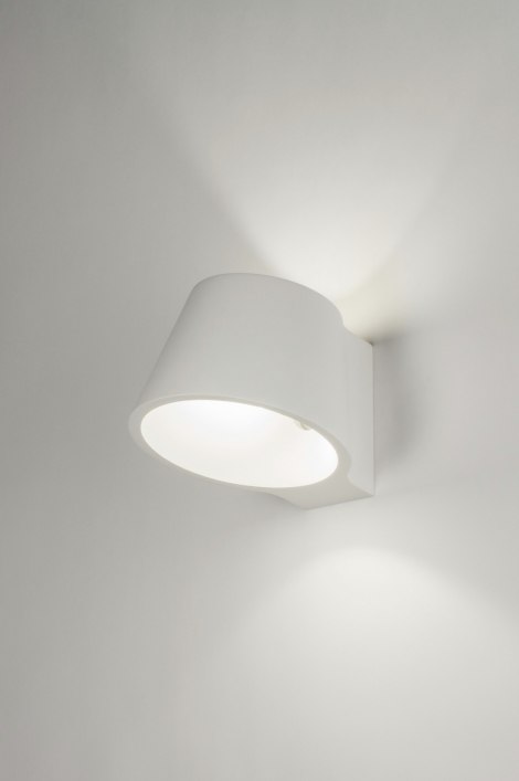 Wandlamp Landelijk, Modern, Keramiek, Wit