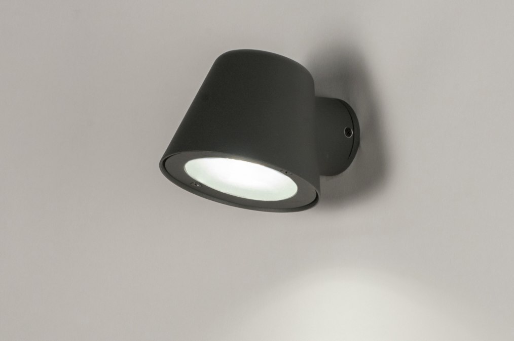Wandleuchte 72650: Industrielook, Design, Modern, Aluminium Außen Wandleuchte Industrie look Design