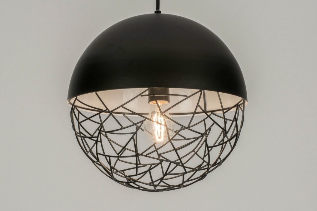 Festival sleuf Bonus Hanglamp 72868: Modern, Retro, Metaal, Zwart