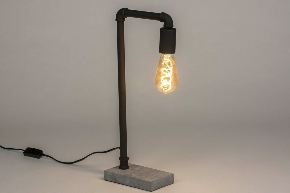Lampe de chevet 72963: look industriel, moderne, lampes costauds, beton #0