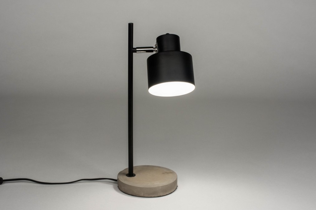 Tischleuchte 73122: Modern, Coole Beton, Lampen Metall Grob