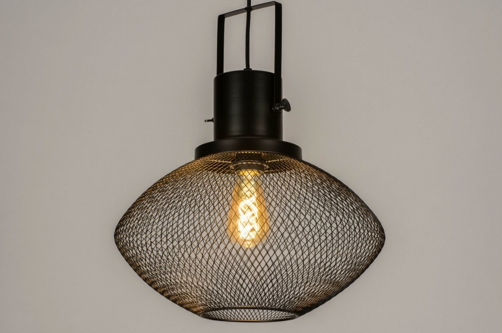 Pendelleuchte 73316: Industrielook, Modern, Metall, Schwarz