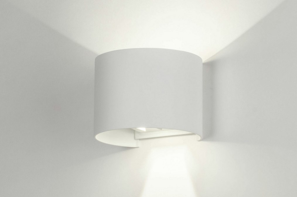 Wandlamp Modern, Aluminium, Metaal, Wit