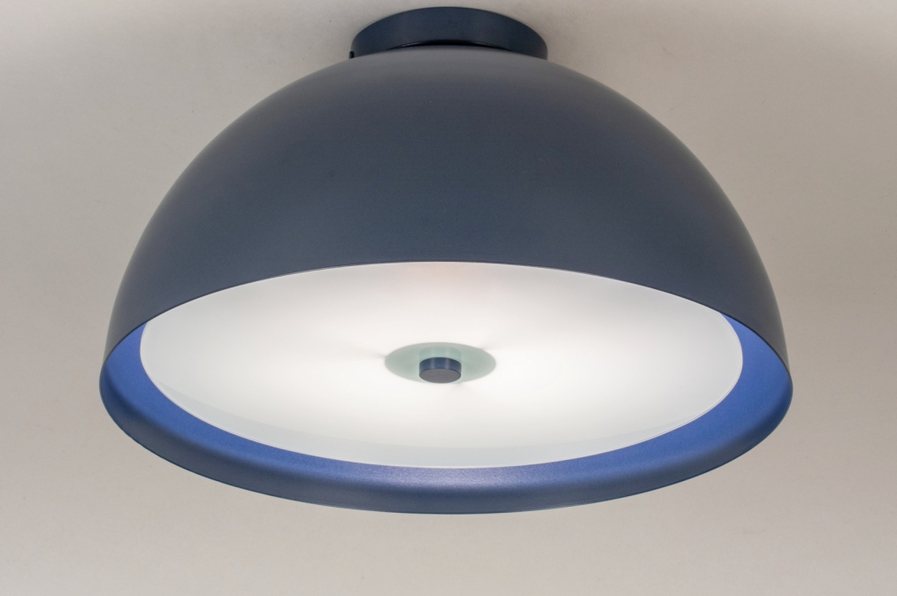 Plafondlamp 73819: Modern, Metaal, Blauw