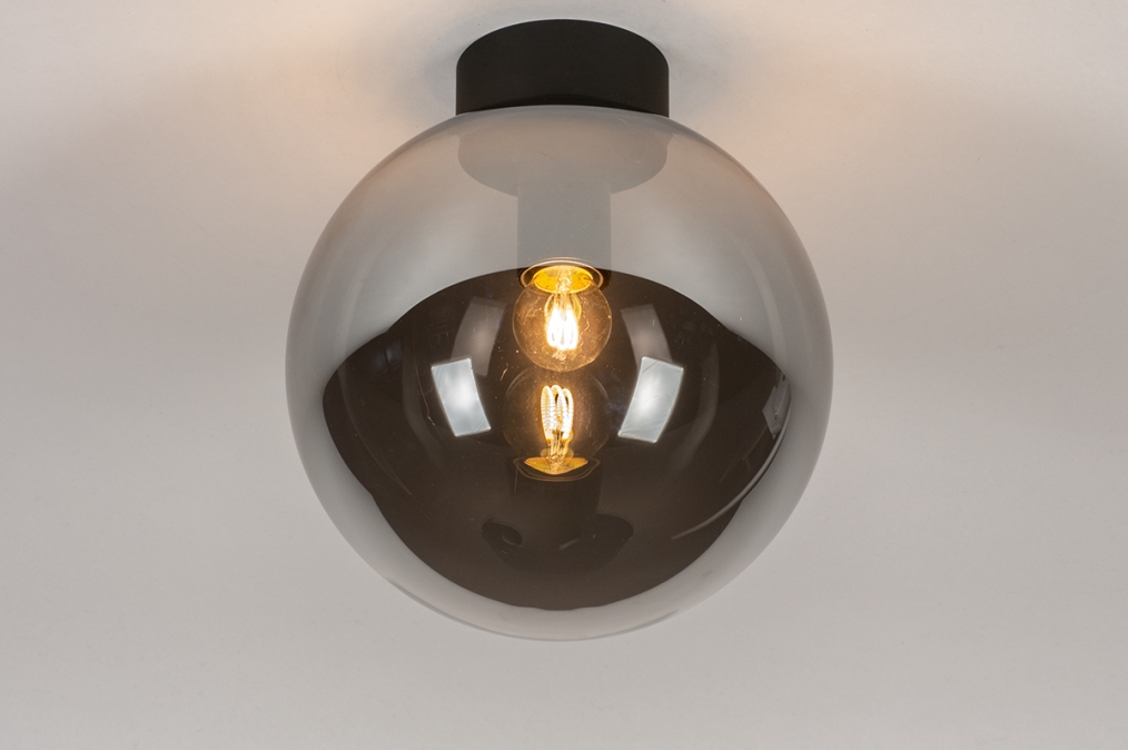 Uitvoerder Groene achtergrond Dierbare Plafondlamp 73956: Modern, Retro, Eigentijds Klassiek, Glas