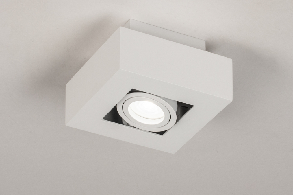 Plafondlamp 74143: design, modern, metaal, wit #0