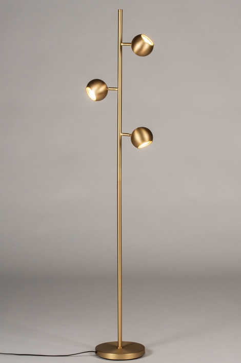 Milieuvriendelijk Identificeren De Alpen Staande Lamp 74194: Modern, Retro, Eigentijds Klassiek, Messing