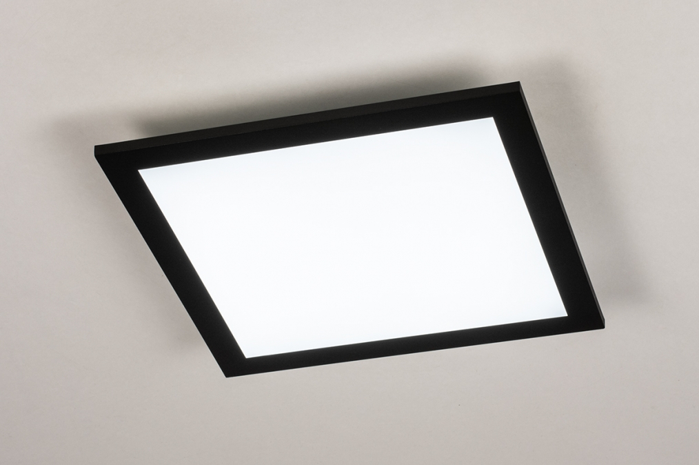 Wetenschap Arbeid enthousiasme Plafondlamp 74236: Modern, Kunststof, Metaal, Zwart