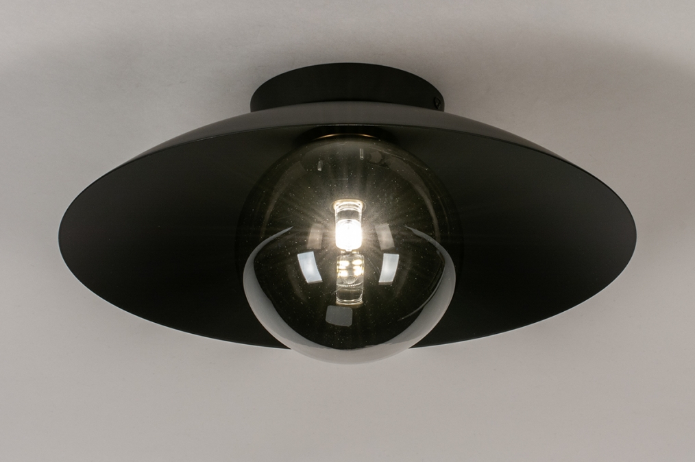 Plafondlamp 74268: modern, eigentijds klassiek, glas, metaal #0