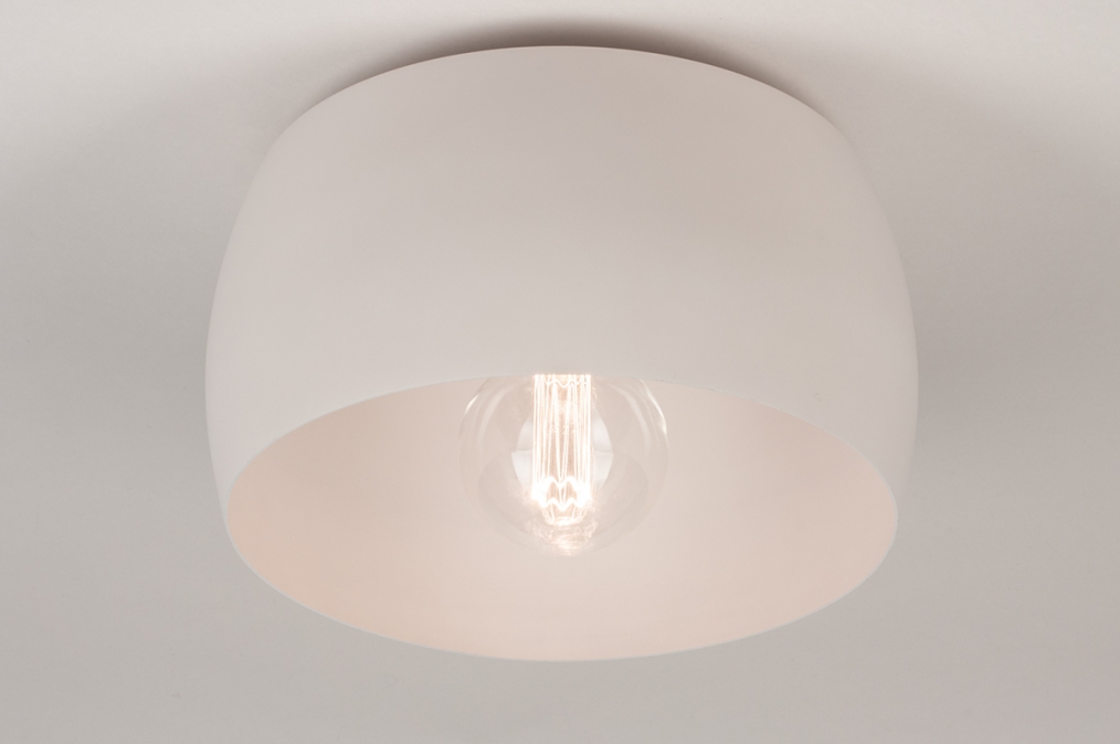 Plafondlamp 74417: modern, metaal, wit, grijs #0