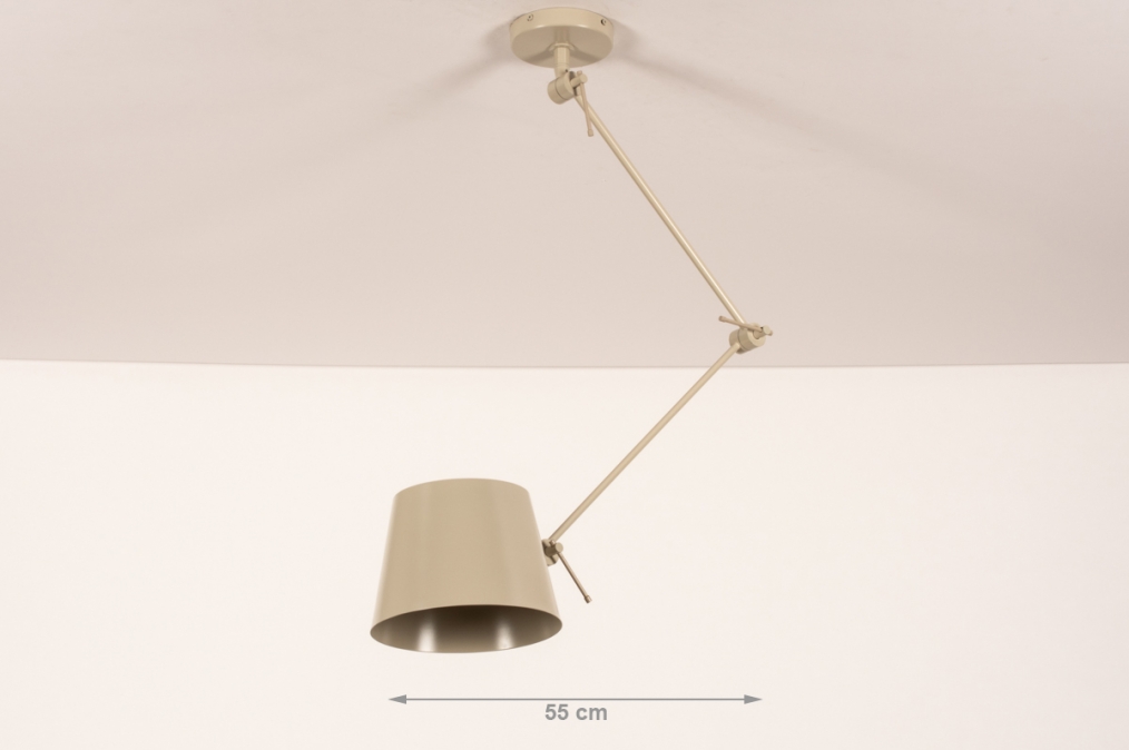 Pendelleuchte 74556: Laendlich, Modern, Metall, Beige