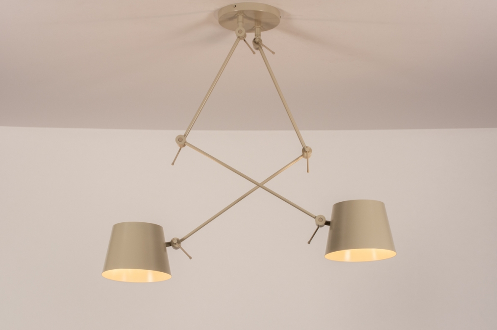 Pendelleuchte 74566: Laendlich, Modern, Metall, Beige