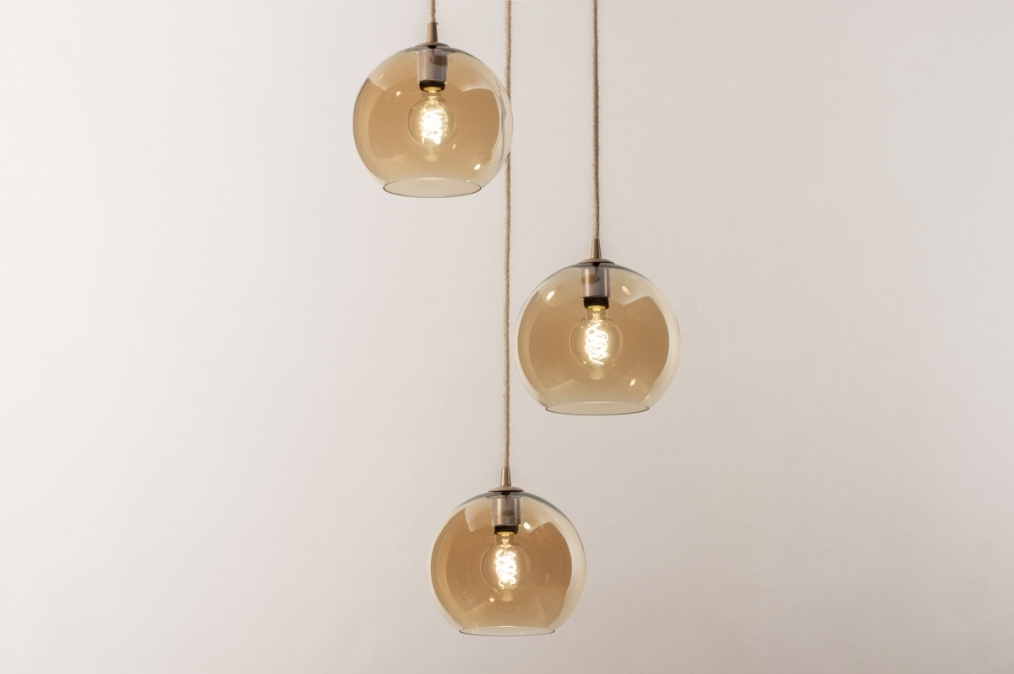 Hanglamp 74592: landelijk, modern, glas, metaal #0