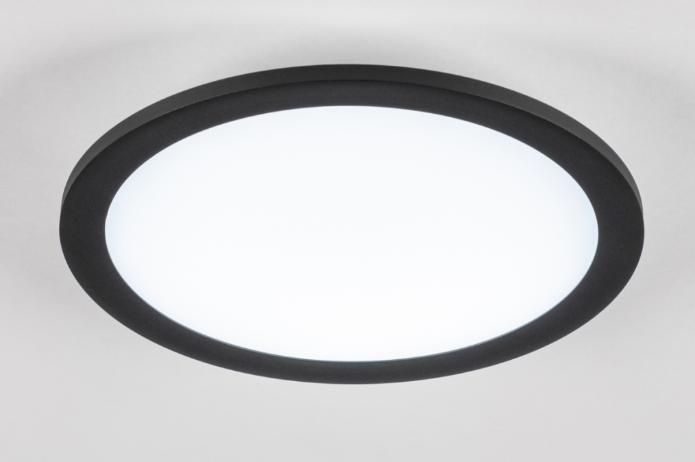 Foto 74602: Ronde led plafondlamp die zowel warm licht als daglicht geeft met afstandsbediening
