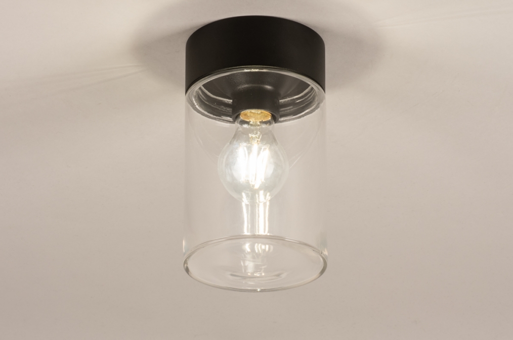 Plafondlamp 74614: modern, glas, helder glas, aluminium #0