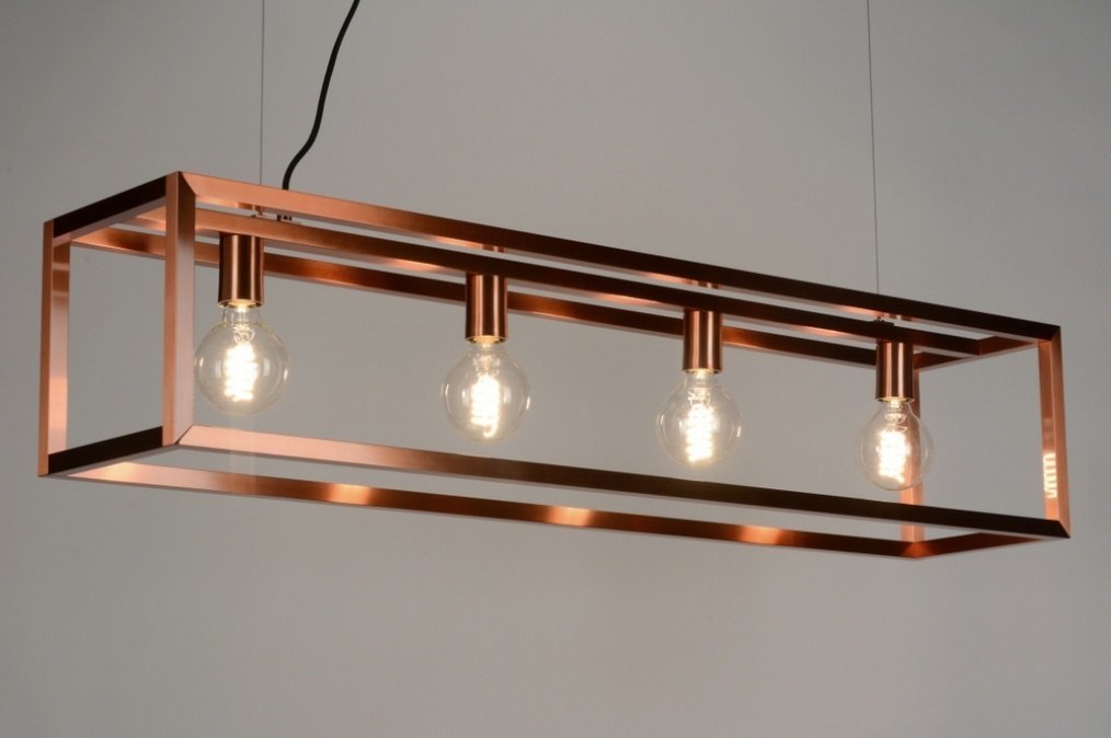 Hanglamp modern design koper roodkoper
