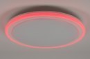 Plafondlamp 10894: modern, kunststof, wit, RGB multicolor #5
