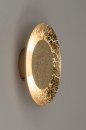 Foto 11606-6: Goldene Deckenlampe mit LED-Beleuchtung, kann auch als goldene Wandlampe verwendet werden