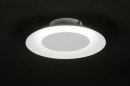 Plafondlamp 11610: modern, metaal, wit, rond #1