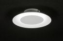 Foto 11610-1: Witte led plafondlamp, kan ook als witte led wandlamp worden gebruikt