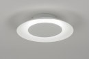 Plafondlamp 11610: modern, metaal, wit, rond #2