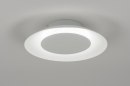 Foto 11610-2: Witte led plafondlamp, kan ook als witte led wandlamp worden gebruikt