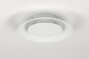 Plafondlamp 11610: modern, metaal, wit, rond #4