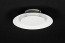 Foto 11610-5: Witte led plafondlamp, kan ook als witte led wandlamp worden gebruikt