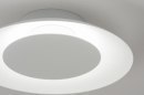Plafondlamp 11610: modern, metaal, wit, rond #6
