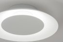 Foto 11610-6: Witte led plafondlamp, kan ook als witte led wandlamp worden gebruikt