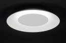 Plafondlamp 11611: modern, metaal, wit, rond #1