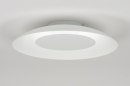 Plafondlamp 11611: modern, metaal, wit, rond #3