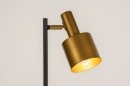 Foto 11663-7: Vloerlamp in zwart en goud met twee verstelbare lampen