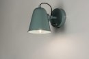 Foto 12010-2: Sfeervolle wandlamp in vintage stijl en zachte kleur groen (zeegroen).