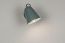Foto 12010-4: Sfeervolle wandlamp in vintage stijl en zachte kleur groen (zeegroen).