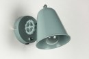 Foto 12010-5: Sfeervolle wandlamp in vintage stijl en zachte kleur groen (zeegroen).
