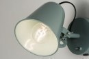 Foto 12010-7: Sfeervolle wandlamp in vintage stijl en zachte kleur groen (zeegroen).