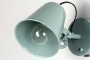 Foto 12010-8: Sfeervolle wandlamp in vintage stijl en zachte kleur groen (zeegroen).