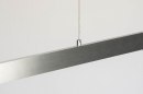 Hanglamp 12410: design, modern, aluminium, geschuurd aluminium #12